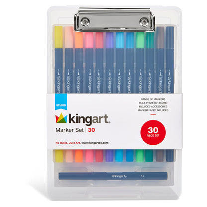 Marker Set with Drawing Board Case - 30 pc