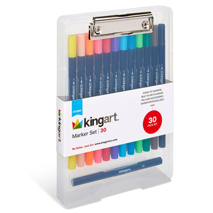 Marker Set with Drawing Board Case - 30 pc