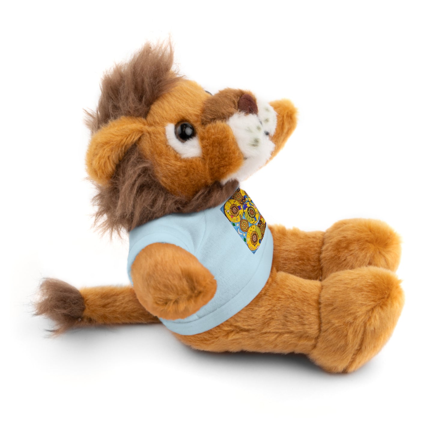 Plush Teddy Bear with Flower Doodle Tee