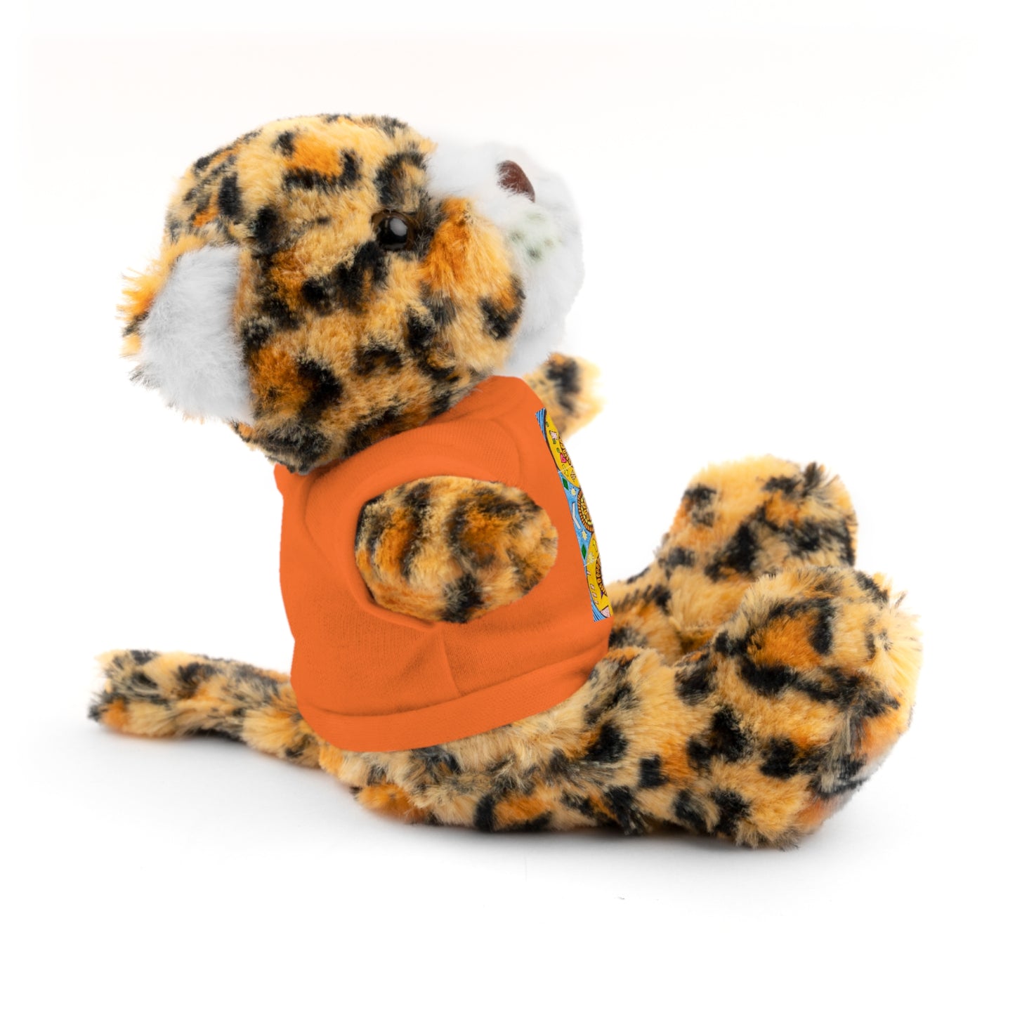 Plush Teddy Bear with Flower Doodle Tee