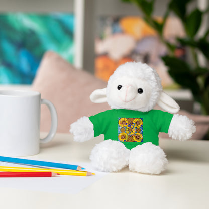 Plush Teddy Bear with Flower Doodle Tee