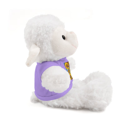 Plush Teddy Bear with Flower Doodle Tee
