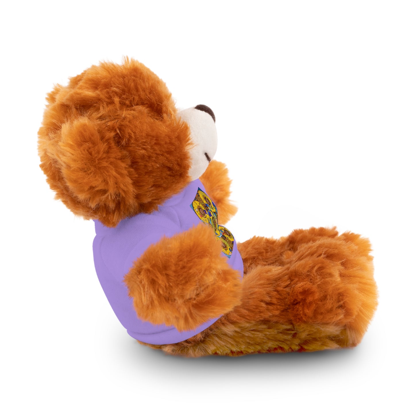 Plush Teddy Bear with Flower Doodle Tee