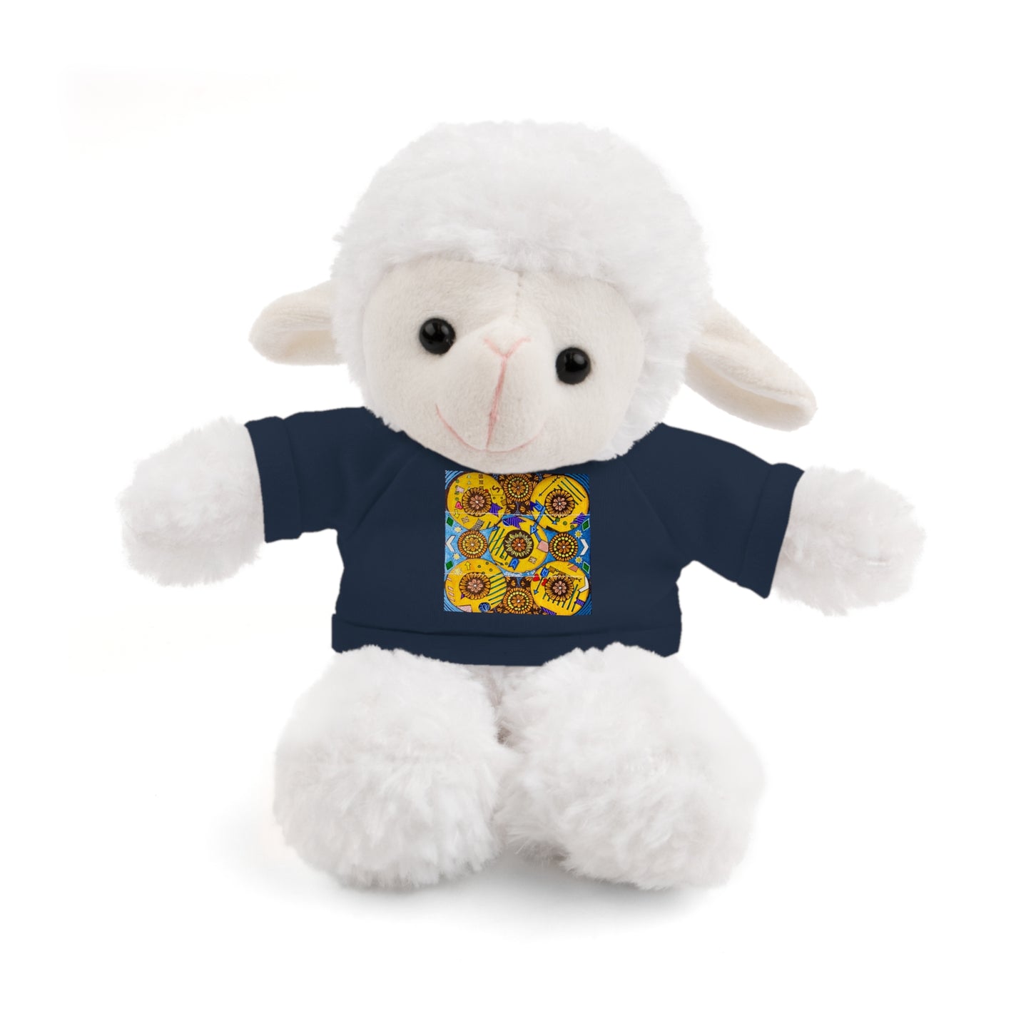 Plush Teddy Bear with Flower Doodle Tee