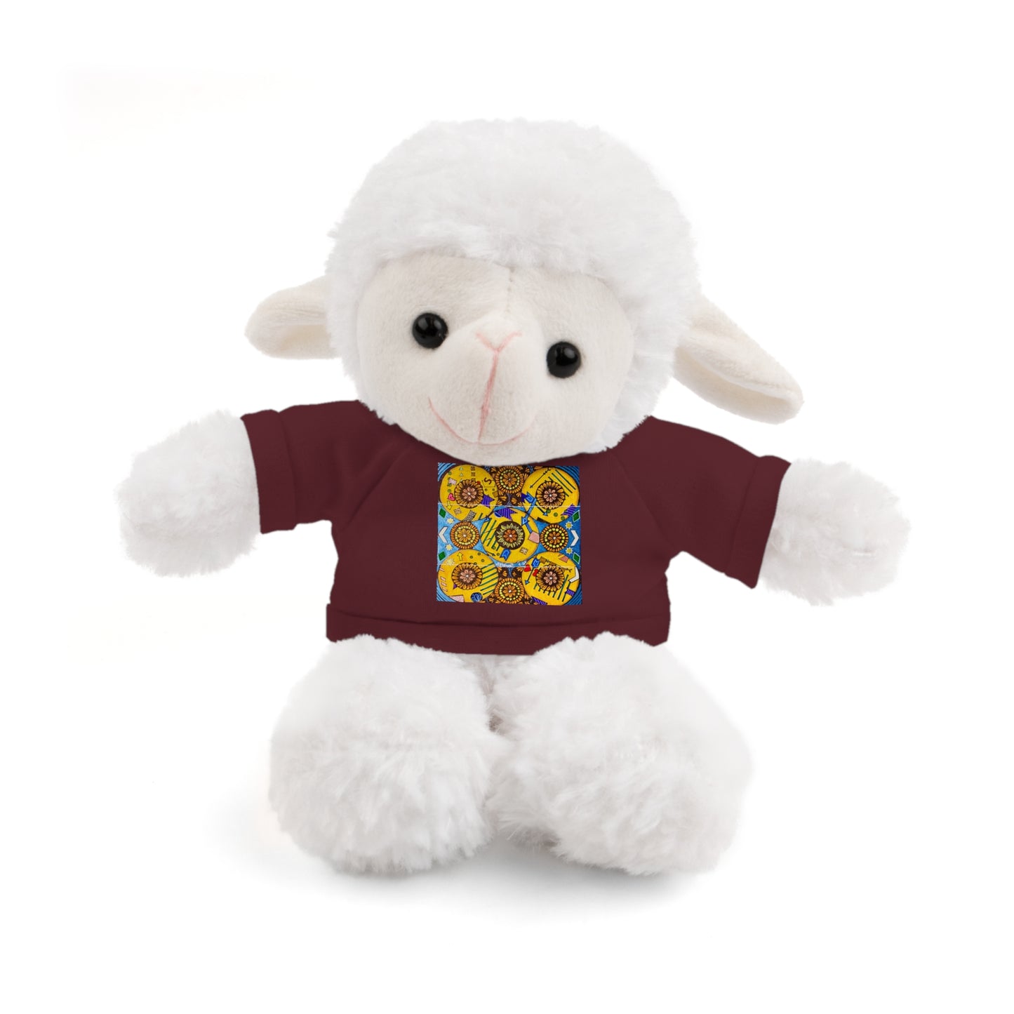 Plush Teddy Bear with Flower Doodle Tee