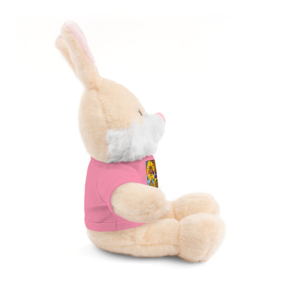 Plush Teddy Bear with Flower Doodle Tee