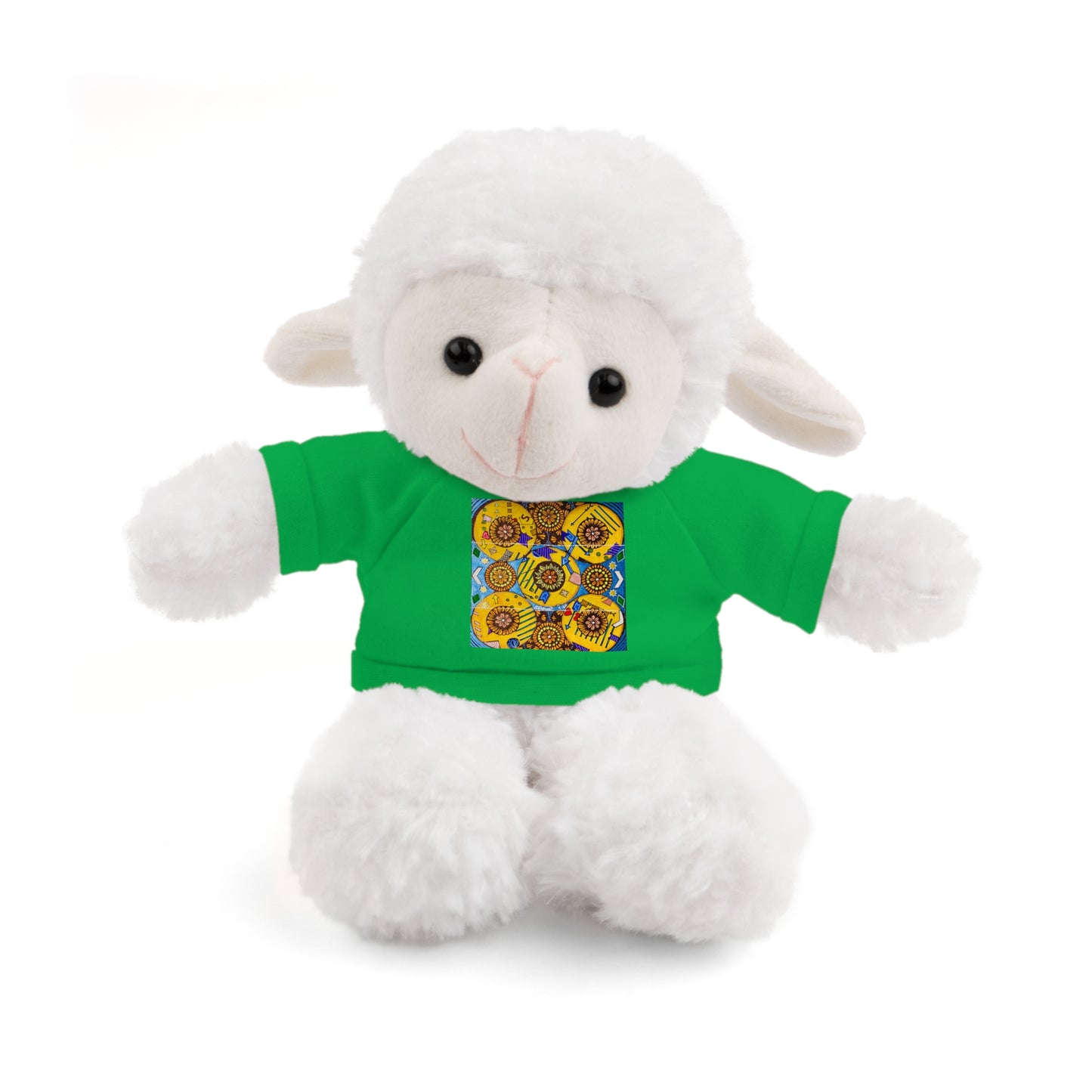 Plush Teddy Bear with Flower Doodle Tee