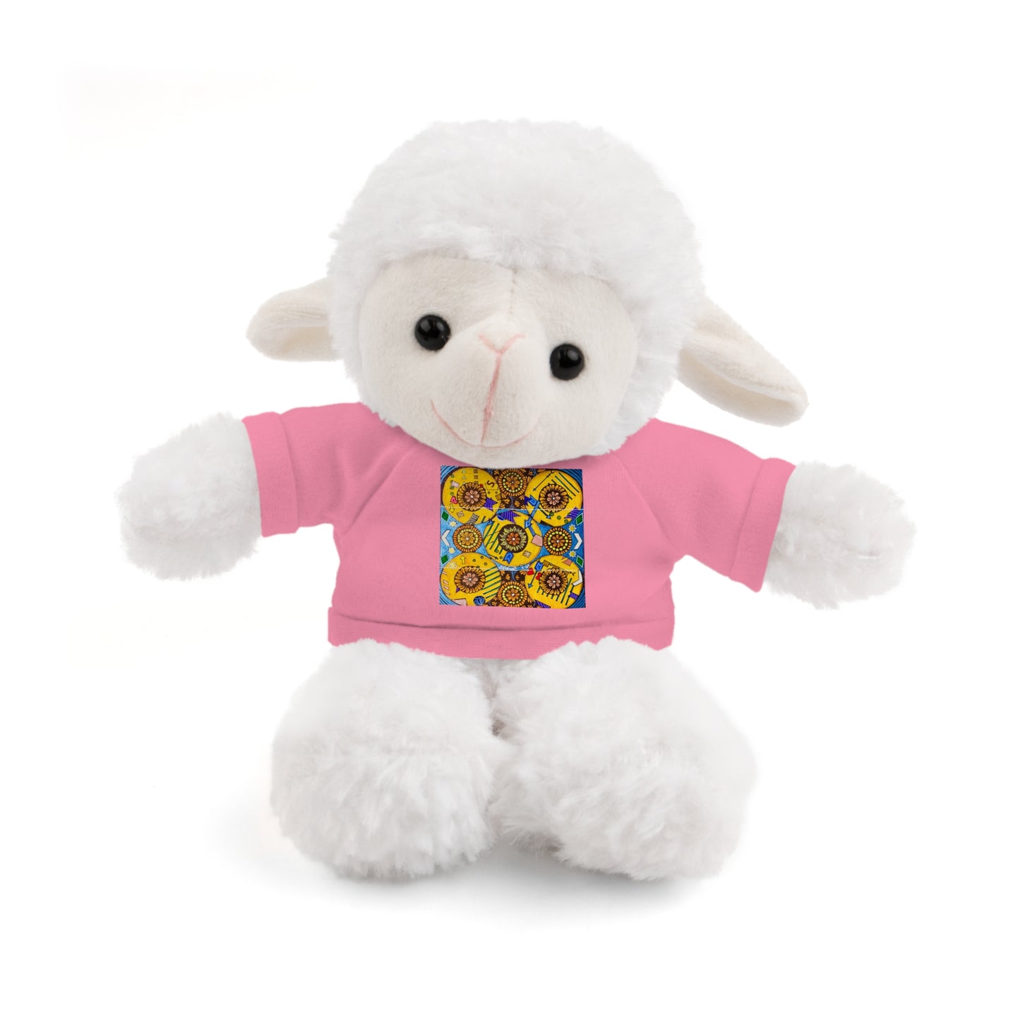 Plush Teddy Bear with Flower Doodle Tee