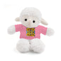 Plush Teddy Bear with Flower Doodle Tee