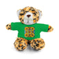 Plush Teddy Bear with Flower Doodle Tee