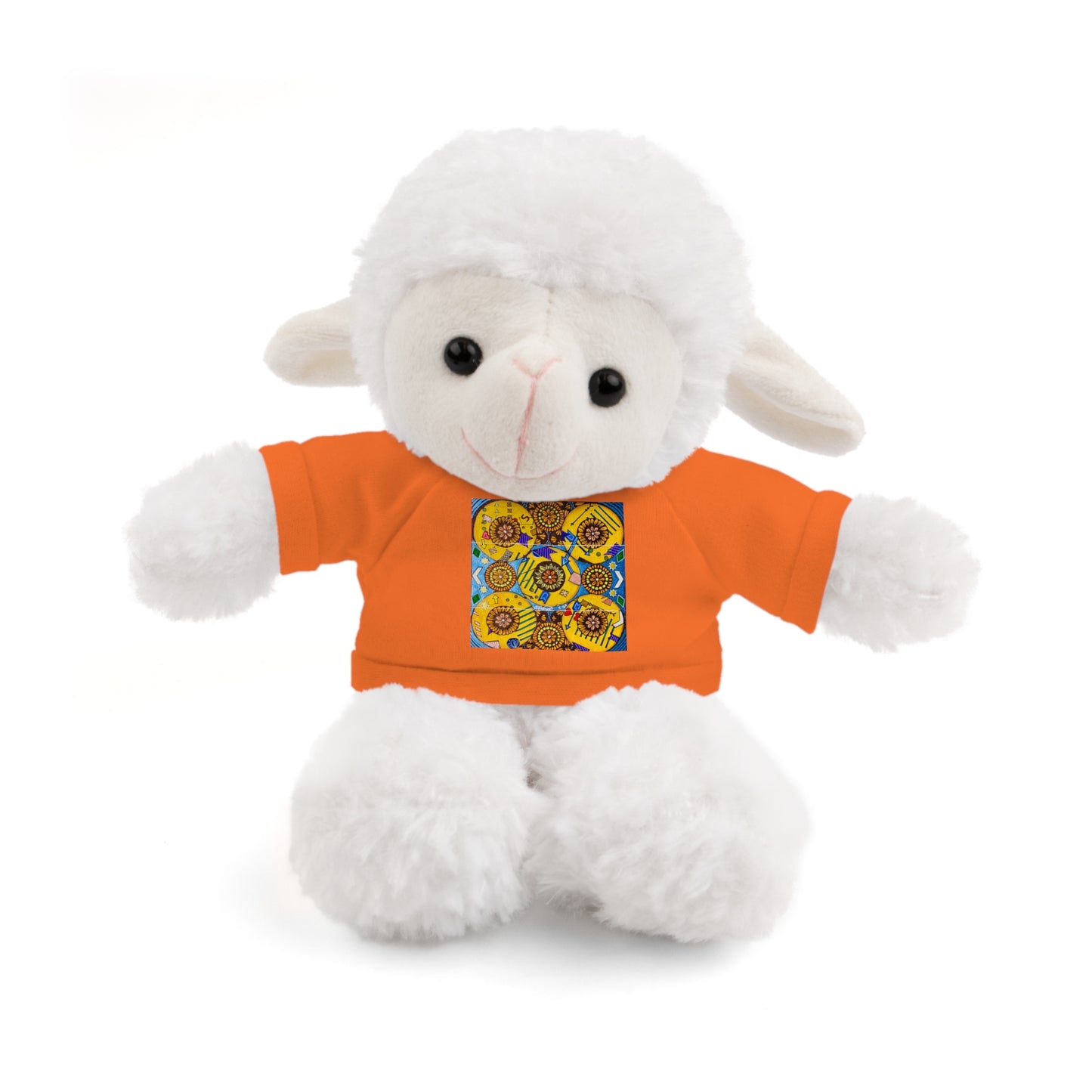Plush Teddy Bear with Flower Doodle Tee