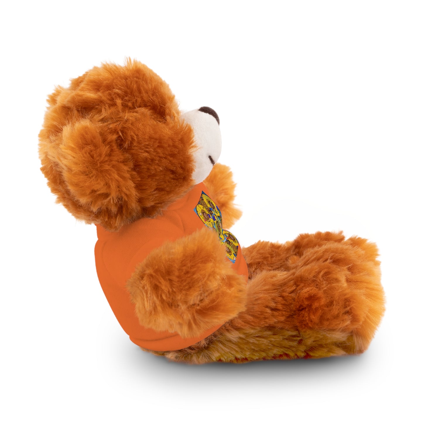 Plush Teddy Bear with Flower Doodle Tee