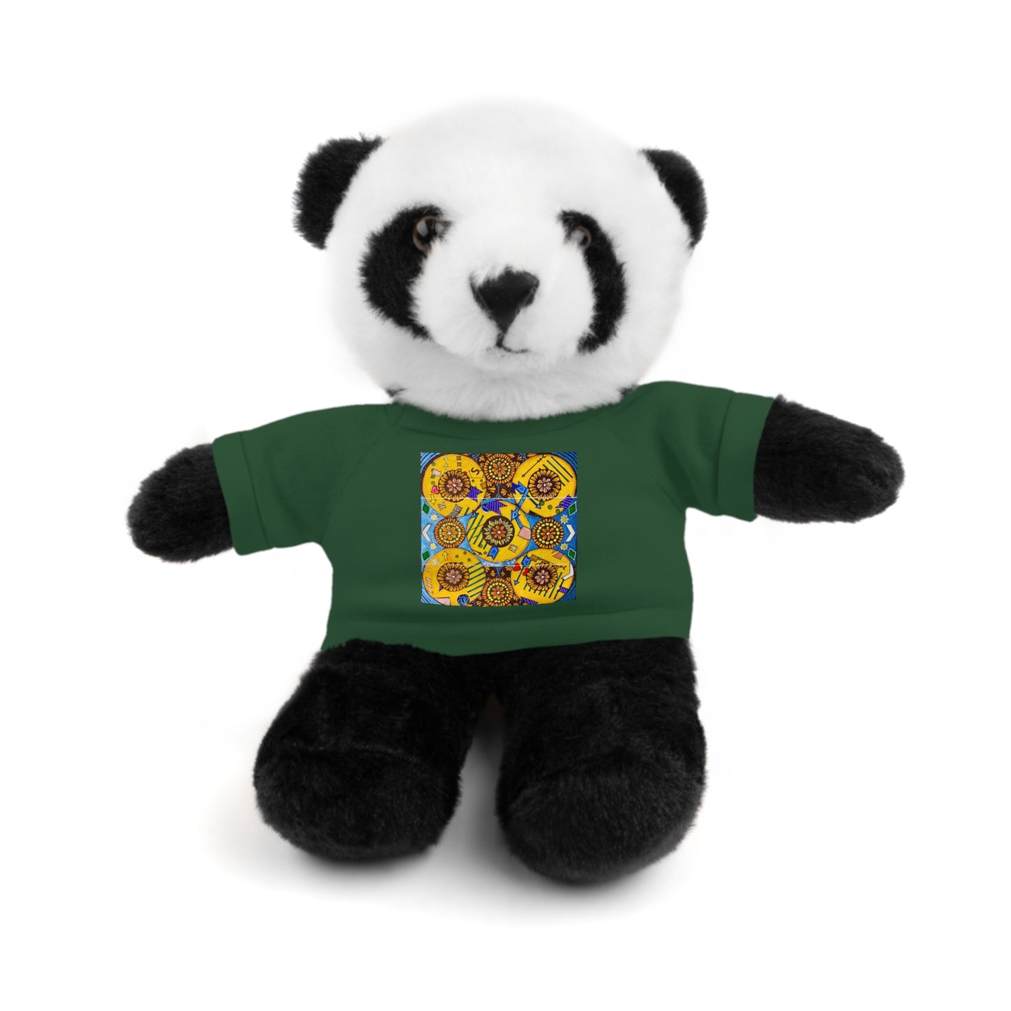 Plush Teddy Bear with Flower Doodle Tee