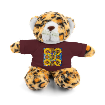 Plush Teddy Bear with Flower Doodle Tee