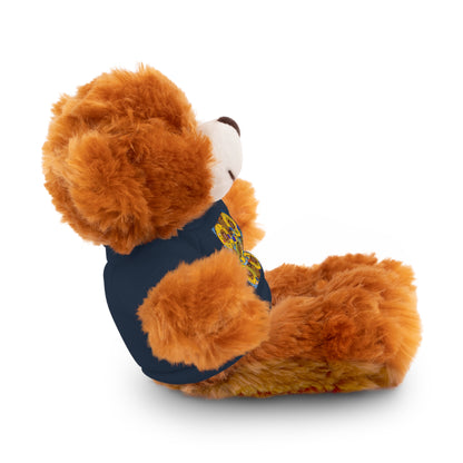 Plush Teddy Bear with Flower Doodle Tee
