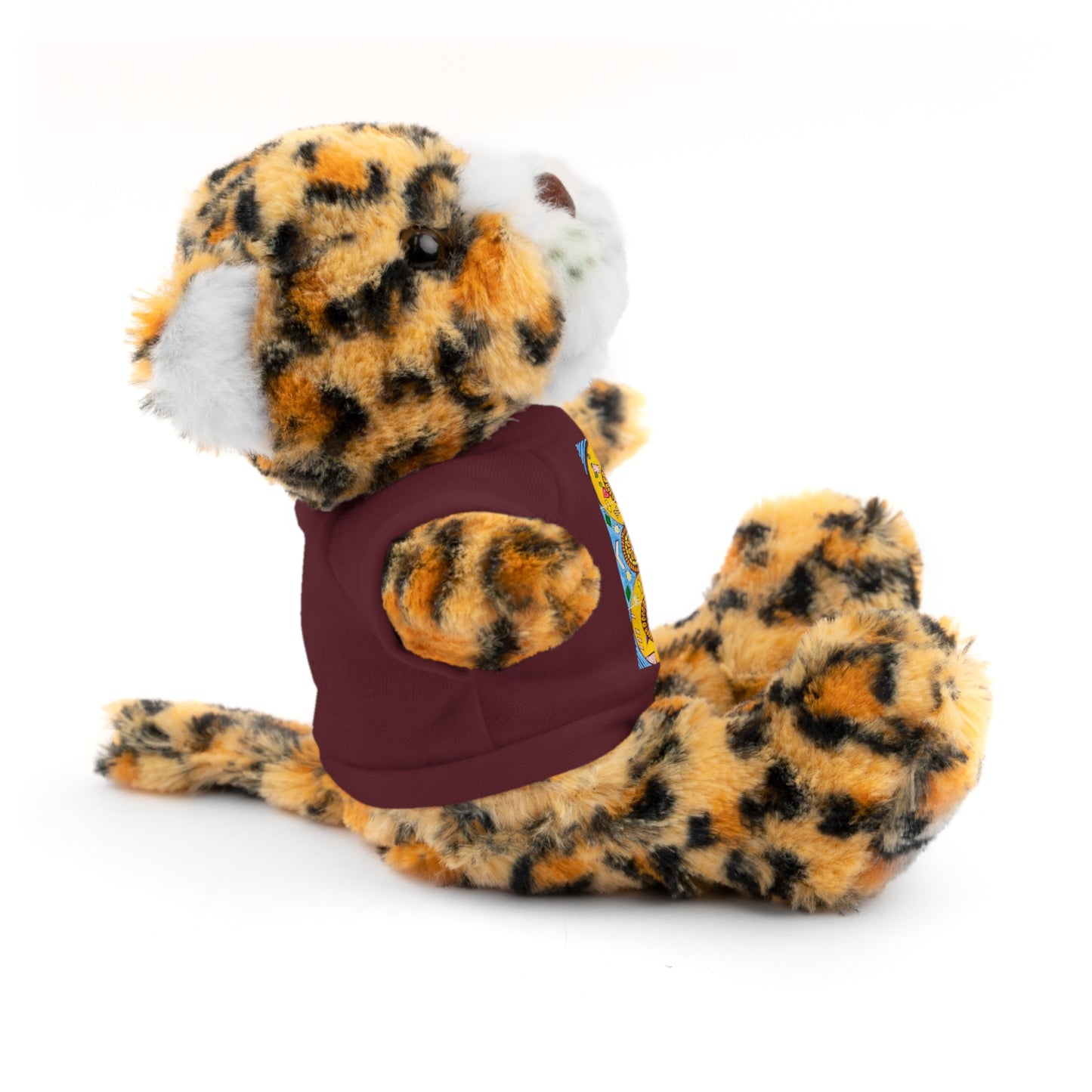 Plush Teddy Bear with Flower Doodle Tee