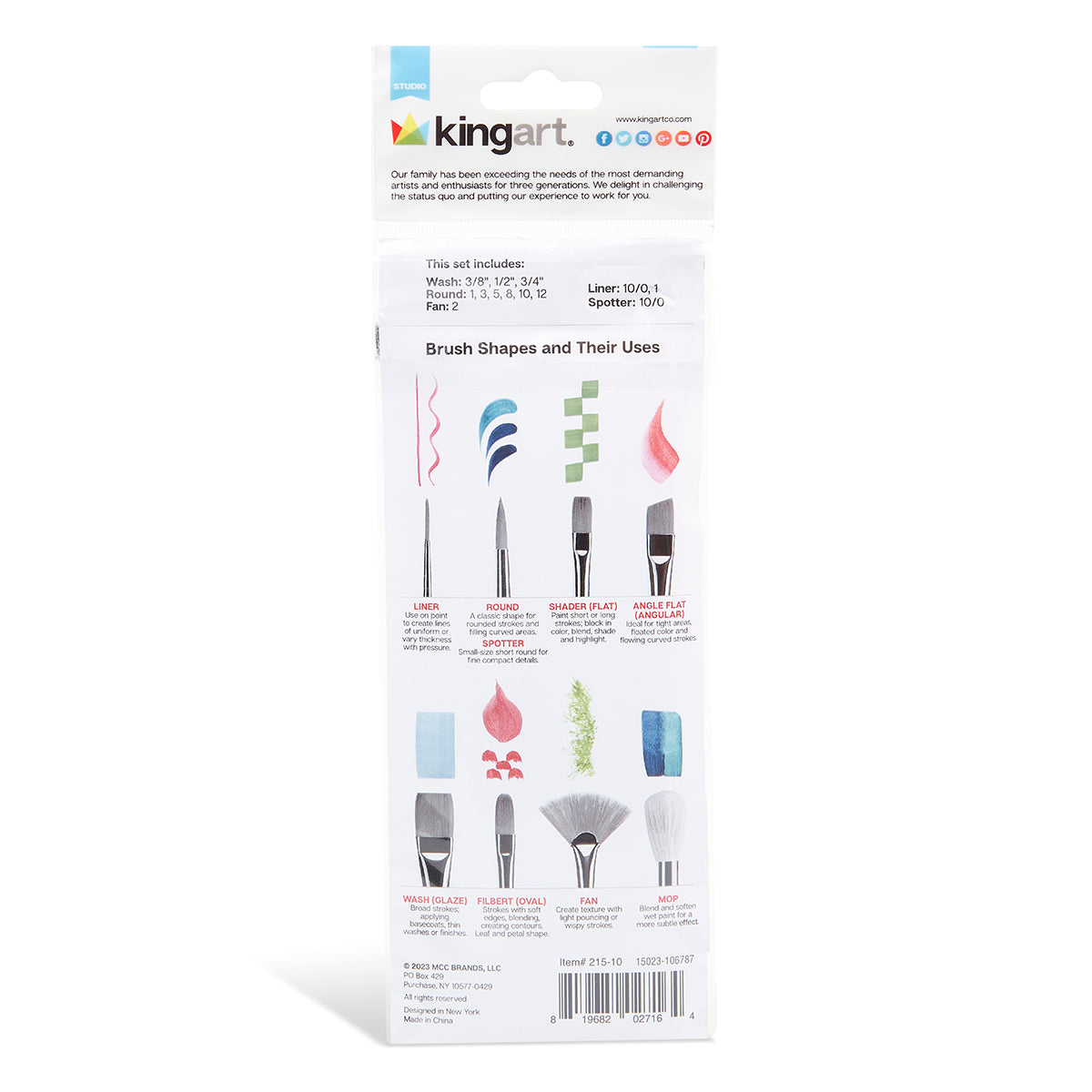 Studio Black Nylon Brush Set - 10 Pieces