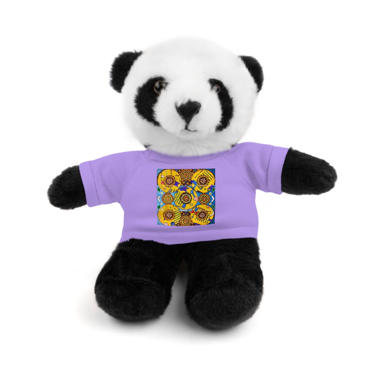 Plush Teddy Bear with Flower Doodle Tee