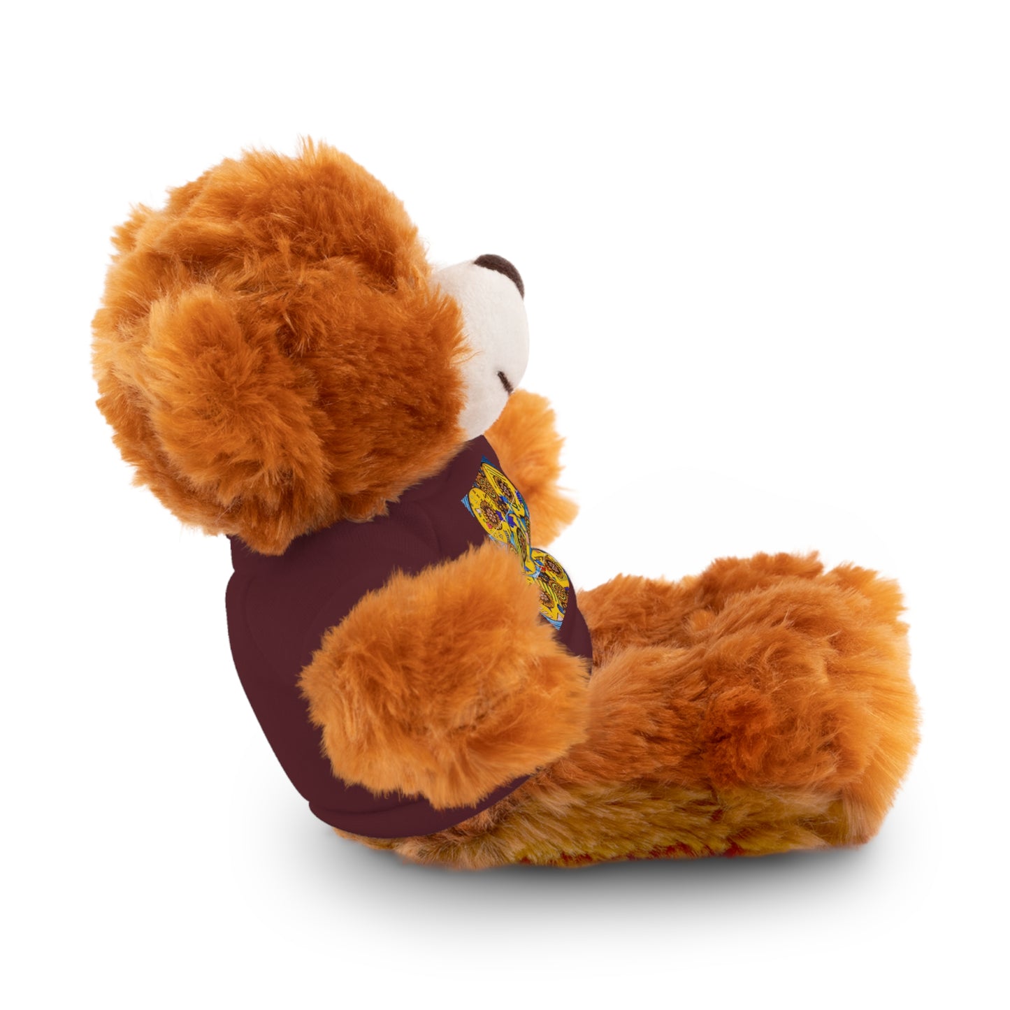 Plush Teddy Bear with Flower Doodle Tee