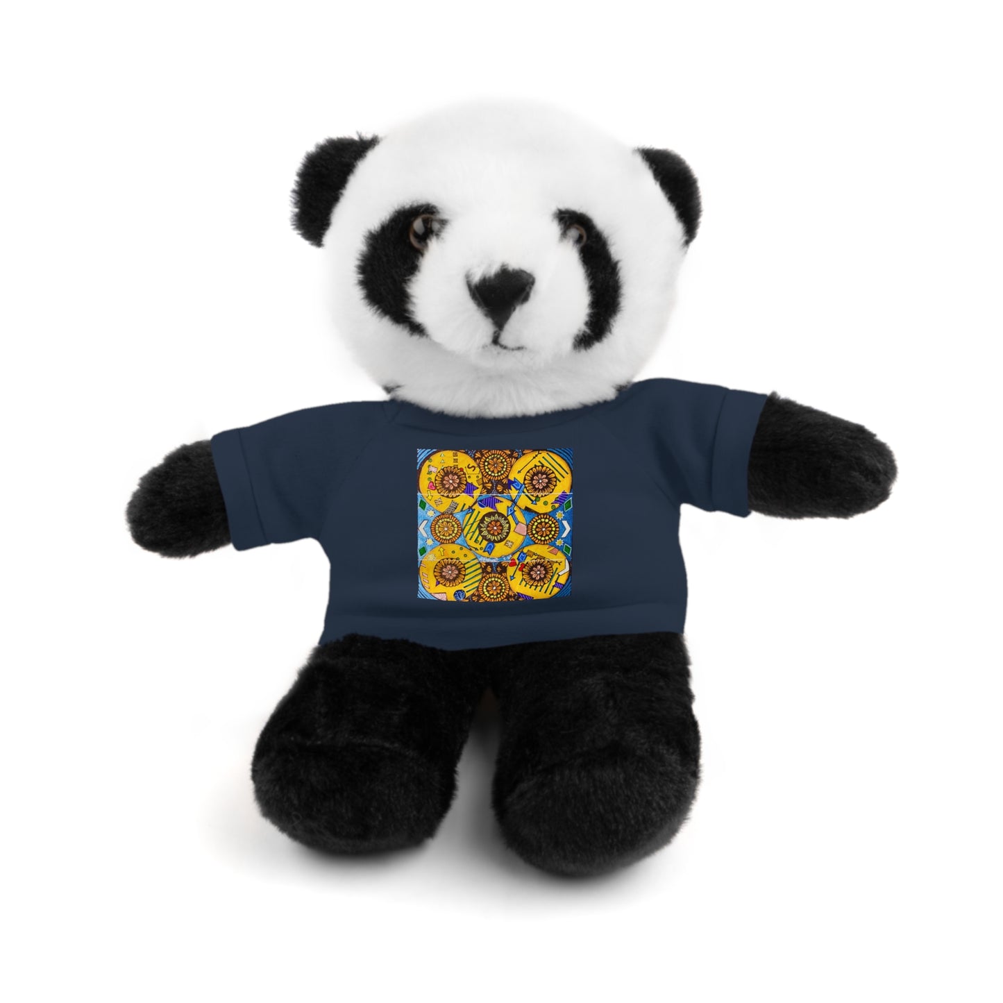 Plush Teddy Bear with Flower Doodle Tee