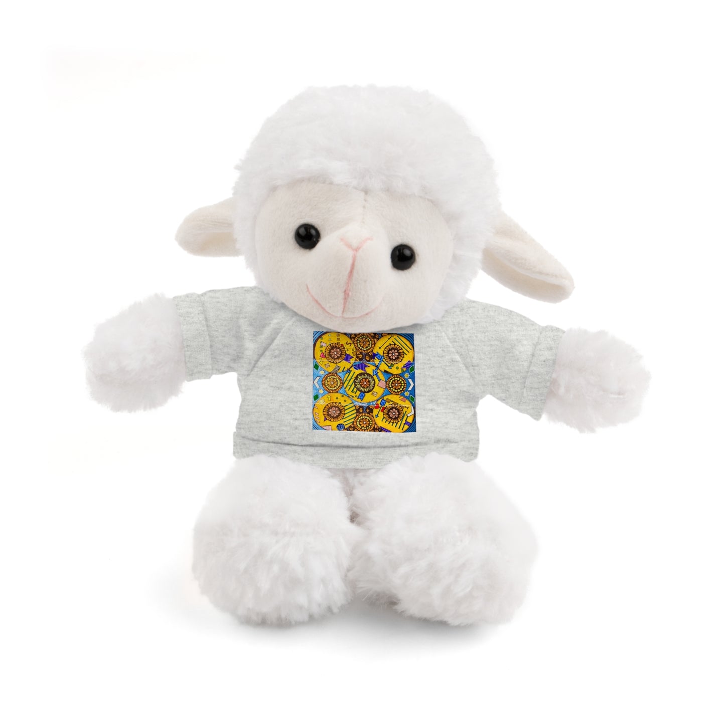 Plush Teddy Bear with Flower Doodle Tee
