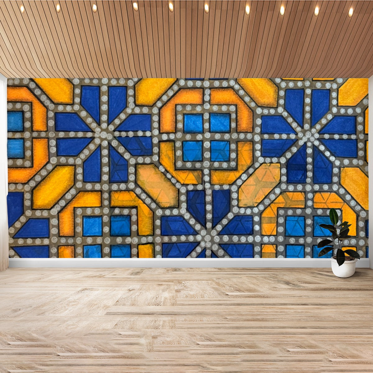 Mosaic Doodle Over Size Wall Stickers