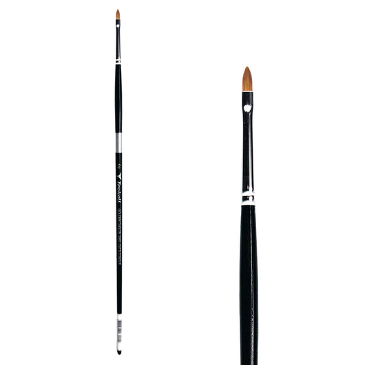 Trekell Golden Taklon Long Handle Artist Brush -  Size #2 Cat's Tongue
