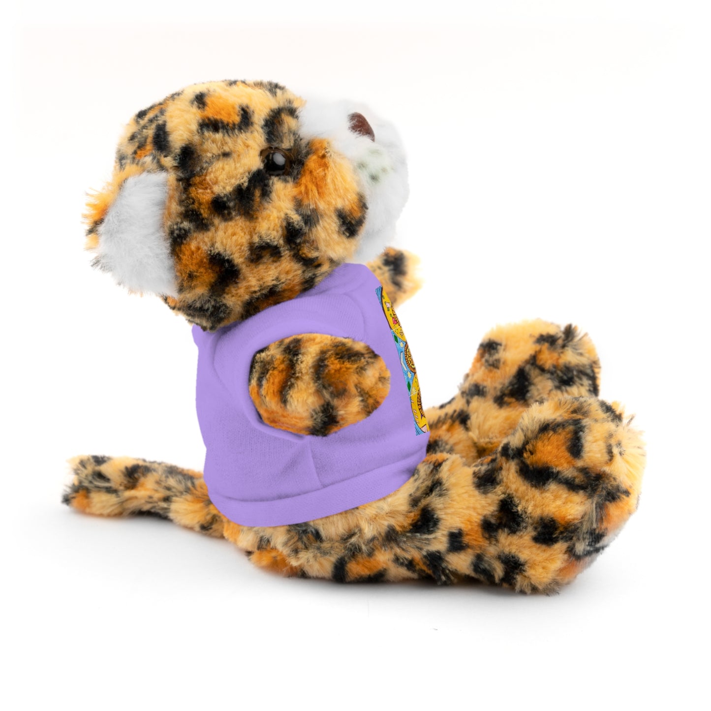 Plush Teddy Bear with Flower Doodle Tee