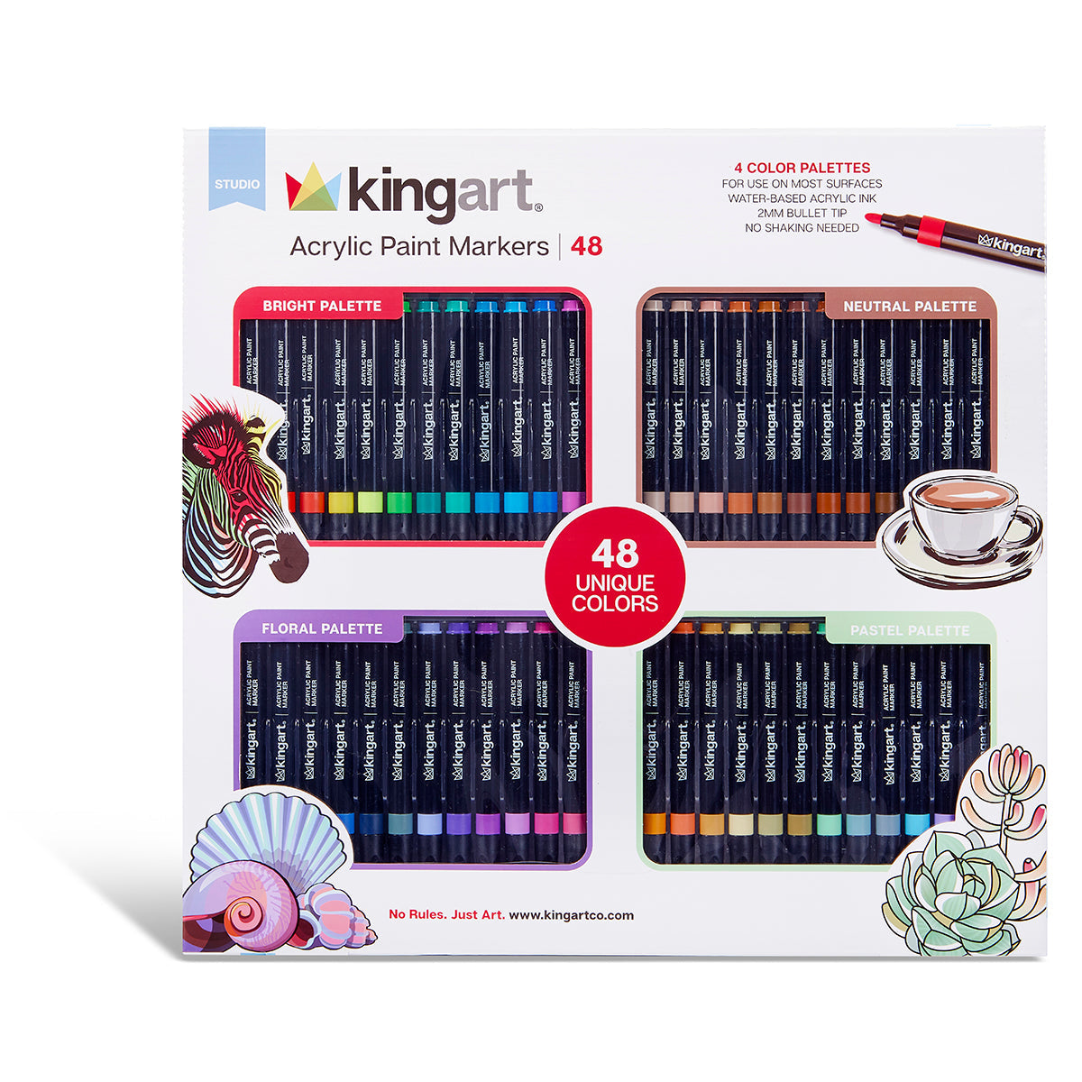 Acrylic Paint Marker Set – 48 Count
