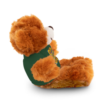 Plush Teddy Bear with Flower Doodle Tee