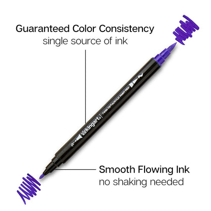 Dual Tip Acrylic Paint Pens - 24 Colors