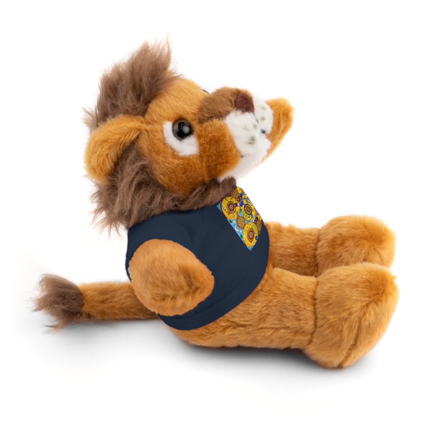 Plush Teddy Bear with Flower Doodle Tee