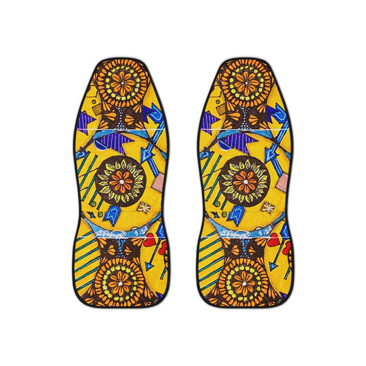 Vibrant Car Seat Covers - Colorful Seat Protectors for Road Trips, Gift for Car Lovers, Bohemian Decor, Unique Gifts