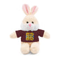 Plush Teddy Bear with Flower Doodle Tee