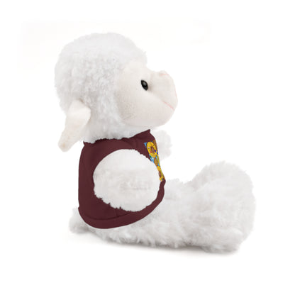 Plush Teddy Bear with Flower Doodle Tee