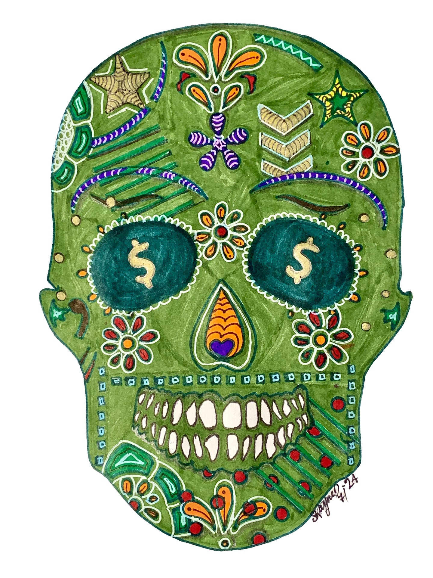 Sugar Skull Fine Art Print Trio- Buy One- Get Two Free!