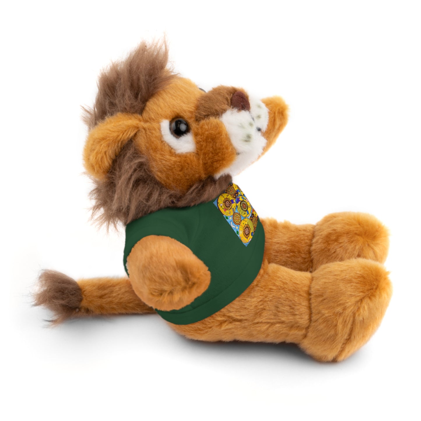 Plush Teddy Bear with Flower Doodle Tee