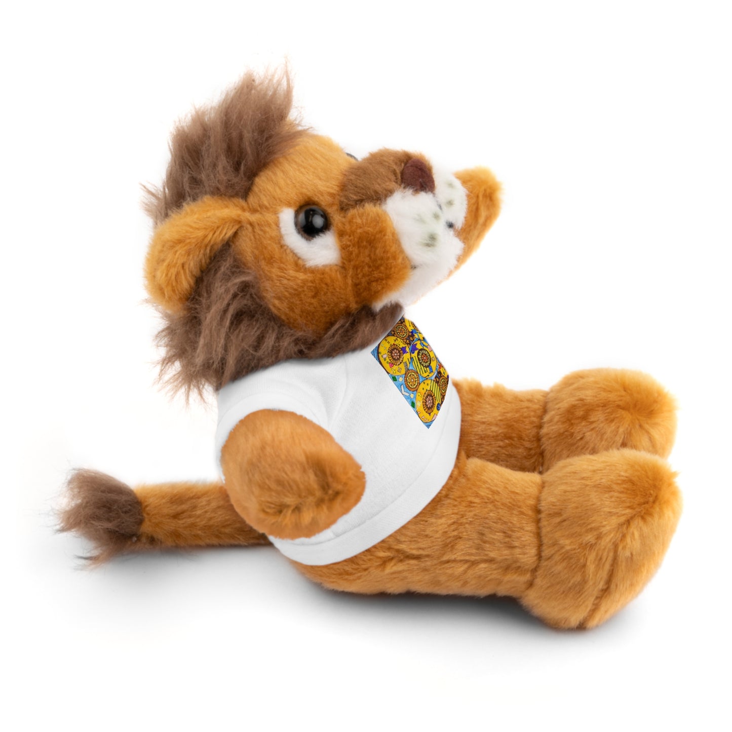 Plush Teddy Bear with Flower Doodle Tee