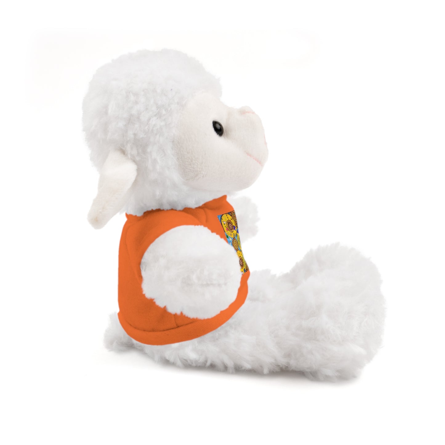 Plush Teddy Bear with Flower Doodle Tee