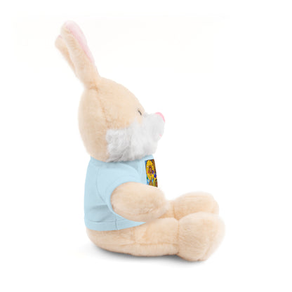 Plush Teddy Bear with Flower Doodle Tee