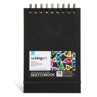 Black Drawing Paper 5” x 7.5” - 75 Sheets