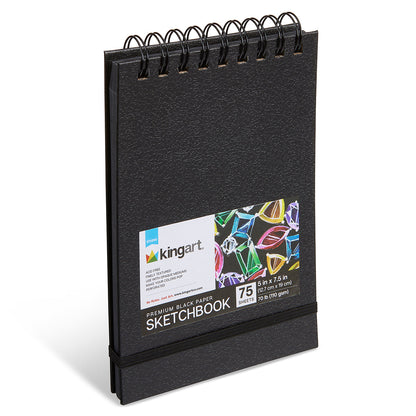 Black Drawing Paper 5” x 7.5” - 75 Sheets