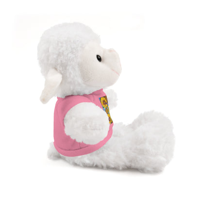 Plush Teddy Bear with Flower Doodle Tee