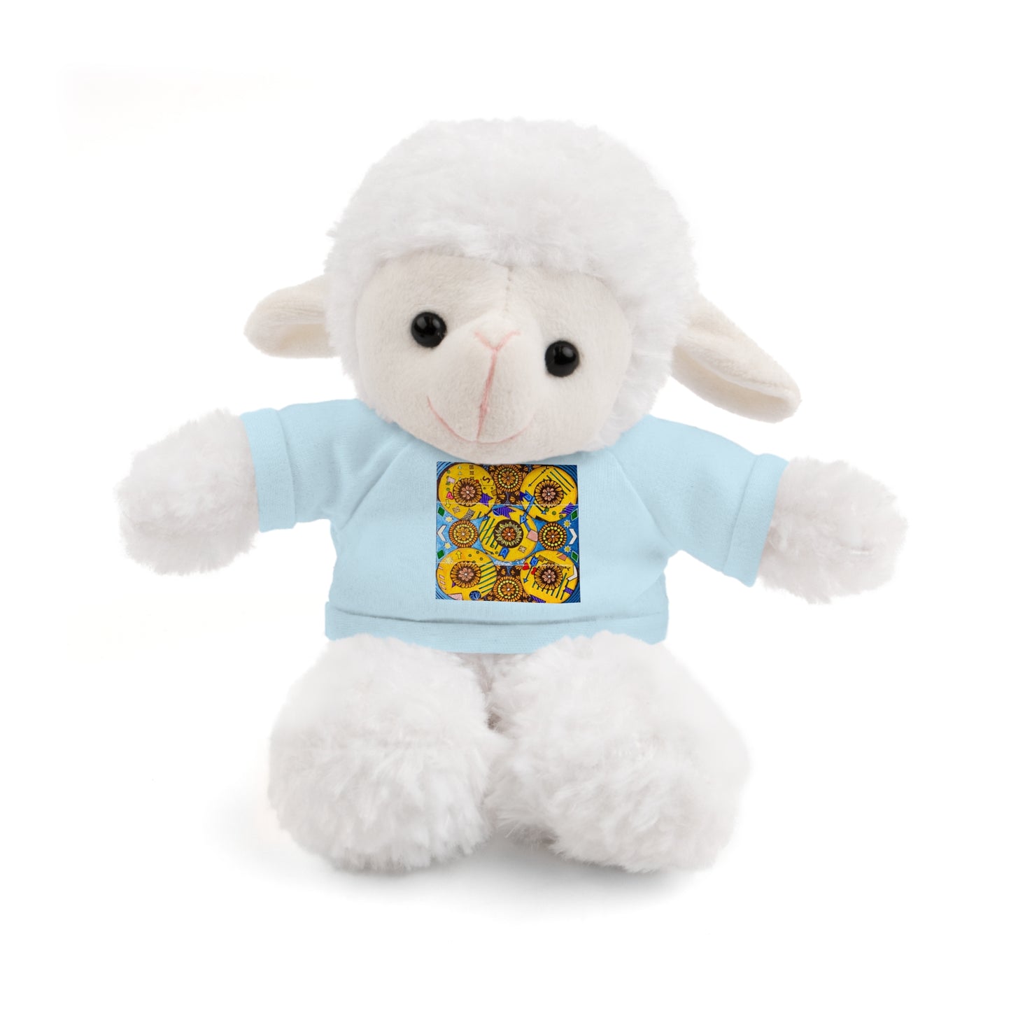 Plush Teddy Bear with Flower Doodle Tee