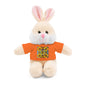 Plush Teddy Bear with Flower Doodle Tee