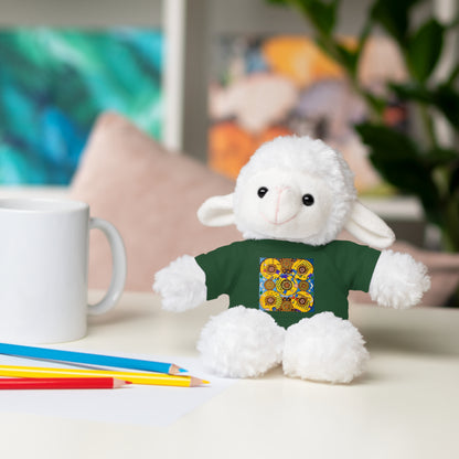 Plush Teddy Bear with Flower Doodle Tee