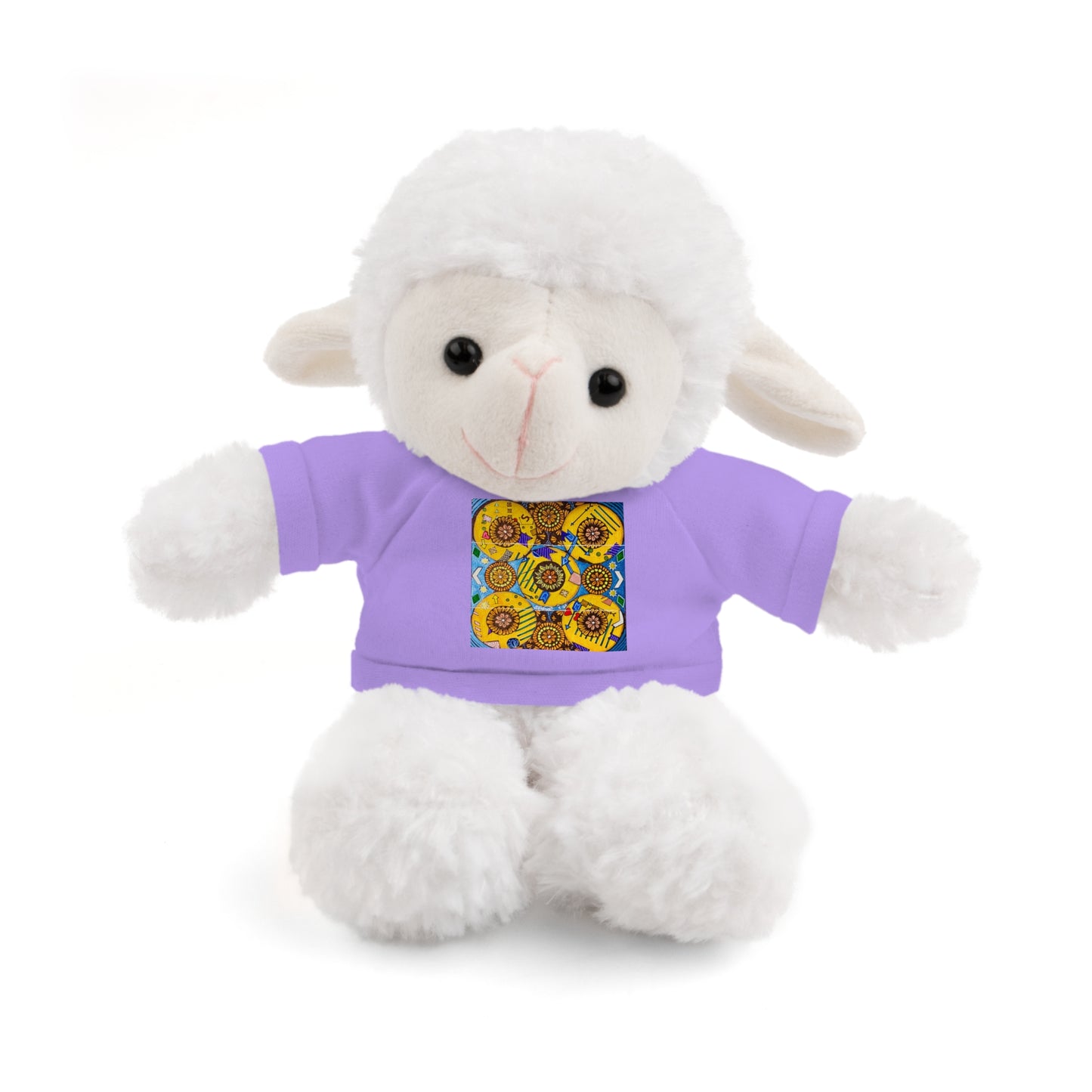 Plush Teddy Bear with Flower Doodle Tee