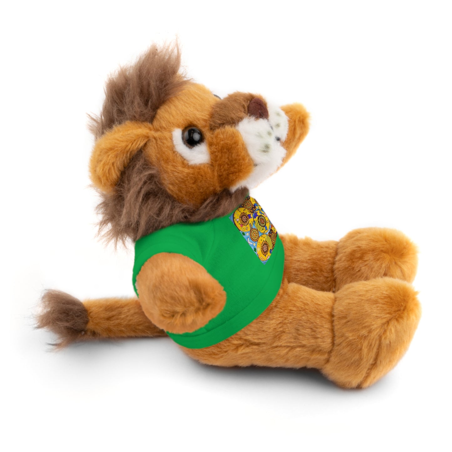 Plush Teddy Bear with Flower Doodle Tee