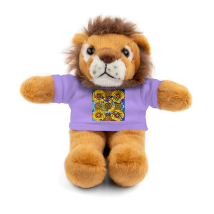 Plush Teddy Bear with Flower Doodle Tee