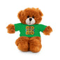 Plush Teddy Bear with Flower Doodle Tee